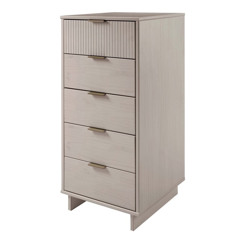 3-Piece Granville Solid Wood Tall Narrow Chest Double Dresser & Standard Dresser