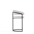 Manhattan Comfort Augusta Counter Stool with Metal Base in White - Set of 3