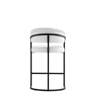 Manhattan Comfort Augusta Counter Stool with Metal Base in White - Set of 3