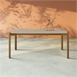 Manhattan Comfort Gales 70.87 Dining Table with Solid Wood Legs in Beige