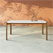 Manhattan Comfort Gales 70.87 Dining Table with Solid Wood Legs in Matte White