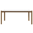 Manhattan Comfort Gales 70.87 Dining Table with Solid Wood Legs in Matte White