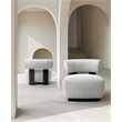 Bartow Woven Fabric Solid Wood Accent Chair in Ivory & Black - Set of 2