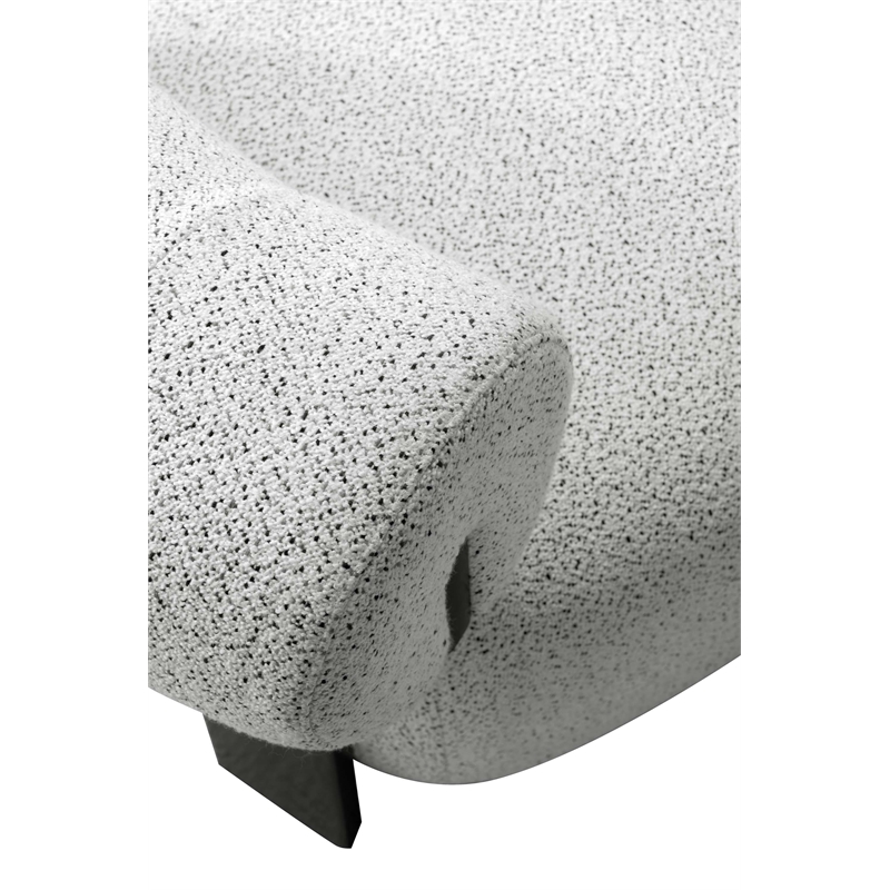 Bartow Woven Fabric Solid Wood Accent Chair in Ivory & Black - Set of 2