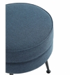 Bailey Woven Polyester & Solid Wood Ottoman - Multi-Color - Black Feet- Set of 4