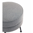 Bailey Woven Polyester & Solid Wood Ottoman - Multi-Color - Black Feet- Set of 4