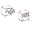 Manhattan Comfort Granville Solid Wood Nightstand 1.0 in White - Set of 2