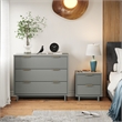 2-Piece Granville Standard Dresser and Nightstand Set - Solid Wood in Light Gray
