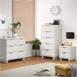3-Piece Granville Solid Wood Dresser Chest and Nightstand Set in White