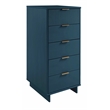 3-Piece Granville Solid Wood Dresser Chest and Nightstand Set in Midnight Blue