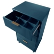 3-Piece Granville Solid Wood Dresser Chest and Nightstand Set in Midnight Blue
