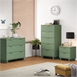 3-Piece Granville Solid Wood Dresser Chest and Nightstand Set in Sage Green