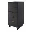 3-Piece Granville Solid Wood Dresser Chest and Nightstand Set in Dark Gray
