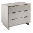 3-Piece Granville Solid Wood Dresser Chest and Nightstand Set in Light Gray