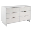 2-Piece Granville Solid Wood Tall Chest and Double Dresser Set in White