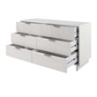 2-Piece Granville Solid Wood Tall Chest and Double Dresser Set in White
