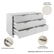 2-Piece Granville Solid Wood Tall Chest and Double Dresser Set in White