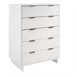 2-Piece Granville Solid Wood Tall Chest and Double Dresser Set in White