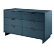 2-Piece Granville Solid Wood Tall Chest and Double Dresser Set in Midnight Blue