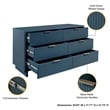 2-Piece Granville Solid Wood Tall Chest and Double Dresser Set in Midnight Blue