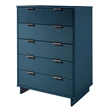 2-Piece Granville Solid Wood Tall Chest and Double Dresser Set in Midnight Blue