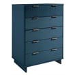 2-Piece Granville Solid Wood Tall Chest and Double Dresser Set in Midnight Blue