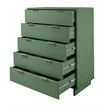 2-Piece Granville Solid Wood Tall Chest and Double Dresser Set in Sage Green
