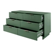 2-Piece Granville Solid Wood Tall Chest and Double Dresser Set in Sage Green