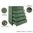 2-Piece Granville Solid Wood Tall Chest and Double Dresser Set in Sage Green