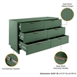 2-Piece Granville Solid Wood Tall Chest and Double Dresser Set in Sage Green