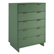 2-Piece Granville Solid Wood Tall Chest and Double Dresser Set in Sage Green