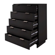 2-Piece Granville Solid Wood Tall Chest and Double Dresser Set in Black