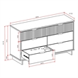 2-Piece Granville Solid Wood Tall Chest and Double Dresser Set in Black