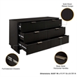 2-Piece Granville Solid Wood Tall Chest and Double Dresser Set in Black