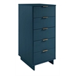 3-Piece Granville Chest Dresser & Nightstand Set from Solid Wood - Midnight Blue