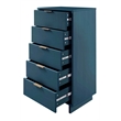 3-Piece Granville Chest Dresser & Nightstand Set from Solid Wood - Midnight Blue