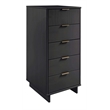 3-Piece Granville Chest Dresser & Nightstand Set from Solid Wood in Dark Gray