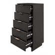 3-Piece Granville Chest Dresser & Nightstand Set from Solid Wood in Dark Gray