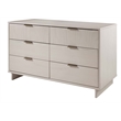 3-Piece Granville Chest Dresser & Nightstand Set from Solid Wood in Light Gray