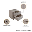 3-Piece Granville Chest Dresser & Nightstand Set from Solid Wood in Light Gray