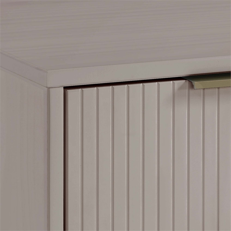 3-Piece Granville Chest Dresser & Nightstand Set from Solid Wood in Light Gray