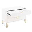 DUMBO Modern Engineered Wood Dresser with 3-Drawers in White
