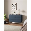 DUMBO Modern Engineered Wood Dresser with 3-Drawers in Midnight Blue