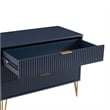 DUMBO Modern Engineered Wood Dresser with 3-Drawers in Midnight Blue