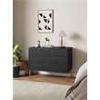 DUMBO Modern Engineered Wood Dresser with 3-Drawers in Black