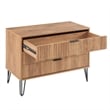 DUMBO Modern Engineered Wood Dresser with 3-Drawers in Golden Brown