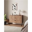 DUMBO Modern Engineered Wood Dresser with 3-Drawers in Golden Brown