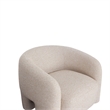 Modern Sylvia Tweed Accent Chair with Accent Pillow in Gold Dust