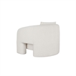 Modern Sylvia Tweed Accent Chair with Accent Pillow in Beige