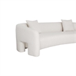 2-Piece Modern Sylvia Tweed Sofa & Accent Chair with Accent Pillows in Beige